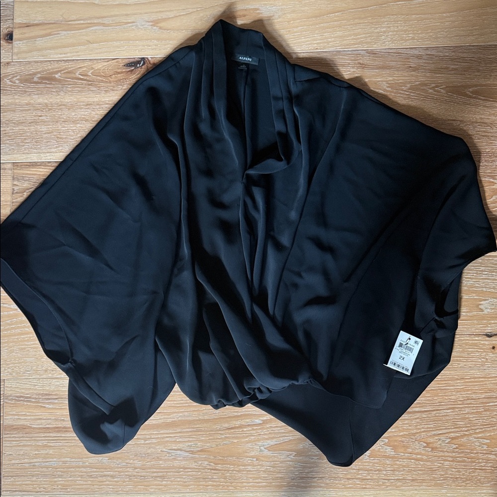Alfani Black Cape Top NWT